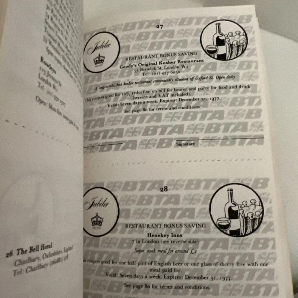 British Airways Visitor's Guide to Queen Elizabeth's 25th Year Jubilee 1977